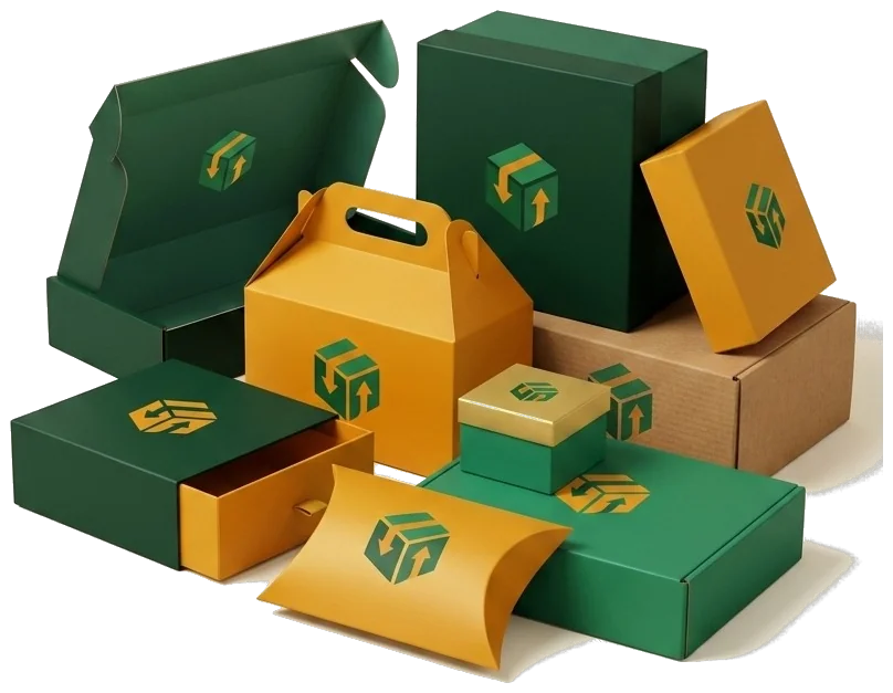 Custom branded packaging boxes — mailer / shipping boxes, rigid boxes, and gift packaging by Box Print Solutions